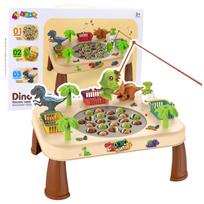 Vaikų žaidimo stalas, dinozauras Lean Toys Electric Rotation Fishing, 20 cm, ruda sp.