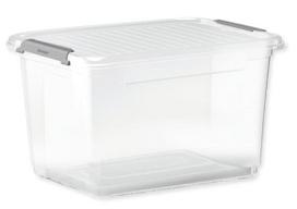 Daiktadėžė su dangčiu Keeeper Leonie, 16.6 l, skaidri sp., 37.5 x 28.5 x 23.5 cm