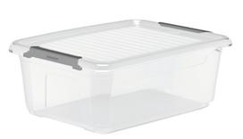 Daiktadėžė su dangčiu Keeeper Leonie, 11.4 l, skaidri sp., 37.5 x 28.5 x 16 cm