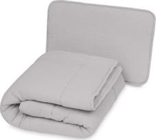 Antklodės ir pagalvės komplektas vaikams BabyMatex Muslin 42, pilka sp.