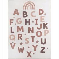 Kilimas vidaus Ayyildiz Coco Alphabet, oranžinė sp./smėlio sp., 150 cm x 80 cm