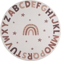Kilimas vidaus Ayyildiz Coco Alphabet, oranžinė sp./rusva sp., 160 cm x 160 cm