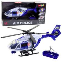 Žaislinis sraigtasparnis Lean Toys Air Police, 1:12, mėlyna sp./balta sp.
