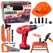 Žaislinis meistro įrankių rinkinys, įrankių dėžė su įrankiais Lean Toys Fun Play, įvairių spalvų