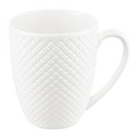 Puodelis Ambition Grid, balta sp., 0.39 l