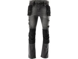 Darbo kelnės vyrams Yato Stretch YT-79063, juoda sp./pilka sp., L/XL dydis