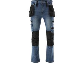 Darbo kelnės vyrams Yato Stretch YT-79053, mėlyna sp./juoda sp., L/XL dydis