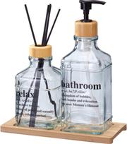 Namų kvapas, rinkinys Bathroom Solutions Gilo, 300 ml, 2 vnt. Skaidri sp./Ruda sp.