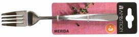 Šakutė Ambition Merida, nerūdijantysis plienas, sidabro sp., 3 vnt., 19.5 cm