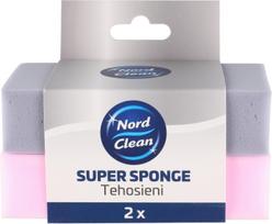 Kempinė valymui Nord Clean Super Sponge 652246, rožinė sp./pilka sp., 2 vnt.