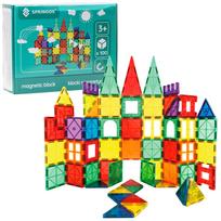 Magnetinis konstruktorius Springos Kids Basic KG0048, 100 vnt., įvairių spalvų