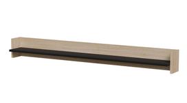 Sieninė lentyna Cama Meble Porto 473535, ąžuolo sp./juodmedis sp., 16.5 cm x 18 cm x 150 cm