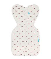 Plonas miegmaišis kūdikiui Love To Dream Swaddle UP 1.0T, balta sp./raudona sp., 60 cm x 29 cm