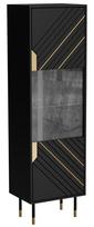 Vitrina Cama Meble Mountain, juoda sp., 40 cm x 54 cm x 180 cm