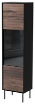 Vitrina Cama Meble Cortina, ruda sp./juoda sp., 40 cm x 53 cm x 182 cm