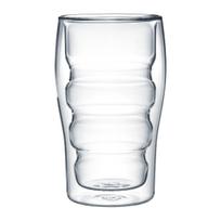 Dvigubo stiklo stiklinių rinkinys Ambition Ripple, skaidri sp., 0.45 l