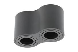 Šviestuvas lubų GTV Aveiro Duo Bis, GU10, 2 x 20 W, juoda sp.