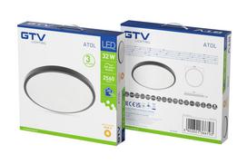 Šviestuvas lubų GTV Atol, LED, 3000 °K, 1 x 32 W, balta sp.
