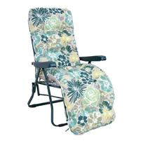 Lauko kėdė Home4you Baden-Baden, mėlyna sp./žalia sp./pilka sp., 56 cm x 57 cm x 100 cm