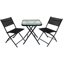 Lauko baldų komplektas Tasso 6060 L, juoda sp., 2 vietų