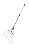 Grėblys vėduoklinis AWTools AW00093, su kotu, 760 - 1300 mm, sidabro sp.