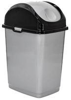 Šiukšliadėžė Triton Slim, pilka sp., 5 l, 28 cm x 15 cm