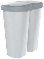 Rūšiavimo šiukšliadėžė Keden, 40L l, šviesiai pilka sp./tamsiai pilka sp.