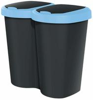 Rūšiavimo šiukšliadėžė Keden Compacta B Duo, 40L l, mėlyna sp./juoda sp.