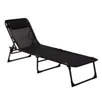 Lauko gultas Patio Toluca, juoda sp., 188 cm x 56 cm x 30 cm