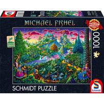Dėlionė Schmidt Michael Fishel Fantastic Fairy Tale World 58612, 49.3 cm x 69.3 cm, 1000 vnt., įvairių spalvų
