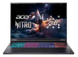 Nešiojamas kompiuteris Acer Nitro 18 AI AN18-61-R40J, AI 350, 16GB, 1 TB, 18 ", Nvidia GeForce RTX 5070, juoda sp., ANGLŲ (US), Windows 11 home