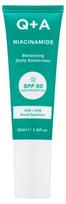 Priemonė įdegio priežiūrai kūnui/veidui Q+A Niacinamide Balancing Daily SPF50, 50 ml