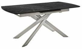 Valgomojo stalas išskleidžiamas MCakcent Vanino, sidabro sp./juoda sp., 180 - 180230 cm x 90 cm x 76 cm