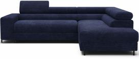 Kampinė sofa - lova Colesio, mėlyna sp., dešininė, 200 x 274 cm x 93 cm