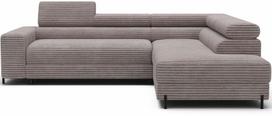 Kampinė sofa - lova Colesio, smėlio sp., dešininė, 200 x 274 cm x 93 cm