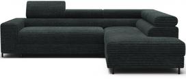 Kampinė sofa - lova Colesio, žalia sp., dešininė, 200 x 274 cm x 93 cm