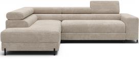 Kampinė sofa - lova Colesio, kreminė sp., kairinė, 200 x 274 cm x 93 cm