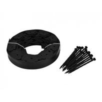 Vejos apvadas su smeigėmis AWTools AW60454, 1000 cm x 5 cm, juoda sp.