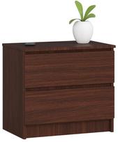 Naktinis staliukas Akord K60, bordo sp./wenge sp., 55 cm x 60 cm x 40 cm