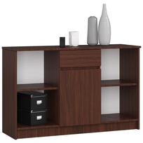 Komoda Akord Furniture Factory B17, bordo sp./wenge, 77 cm x 40 cm x 120 cm