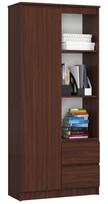 Biuro spinta Akord Furniture Factory R11 R80 1D 2SZ CLP, wenge, 180 cm x 80 cm x 35 cm