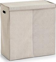Skalbinių dėžė Zeller Stripes, 120 l, smėlio sp., 61.5 cm x 31 cm