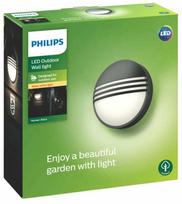 Sieninis lauko šviestuvas Philips Yarrow, 6W, LED, IP44, juoda sp., 21.3 cm x 7.8 cm