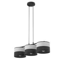 Šviestuvas lubų Emibig Karbon, E27, 3 x 15 W, juoda sp./pilka sp.