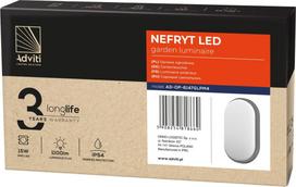Sieninis lauko šviestuvas Orno Nefryt, 15W, LED, IP54, pilka sp., 21.22 cm x 11.92 cm