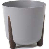 Gėlių vazonas Lamela Frida Eco, plastikinis, Ø 30 cm, pilka sp.