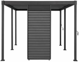 Žaliuzinė siena pavėsinei Home4you Mirador-80/88, 95,5 x 223,5 cm, tamsiai pilka sp.