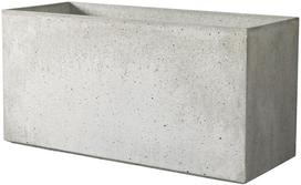 Gėlių vazonas Deroma Geomineral Trough, kompozicinės medžiagos, 98 cm x 39 cm, šviesiai pilka sp.