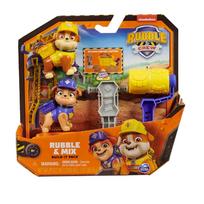 Figūrėlių rinkinys, su priedais Spin Master Paw Patrol Rubble & Mix Built It, įvairių spalvų