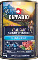 Šlapias šunų maistas Ontario Adult Pate, veršiena, 0.4 kg